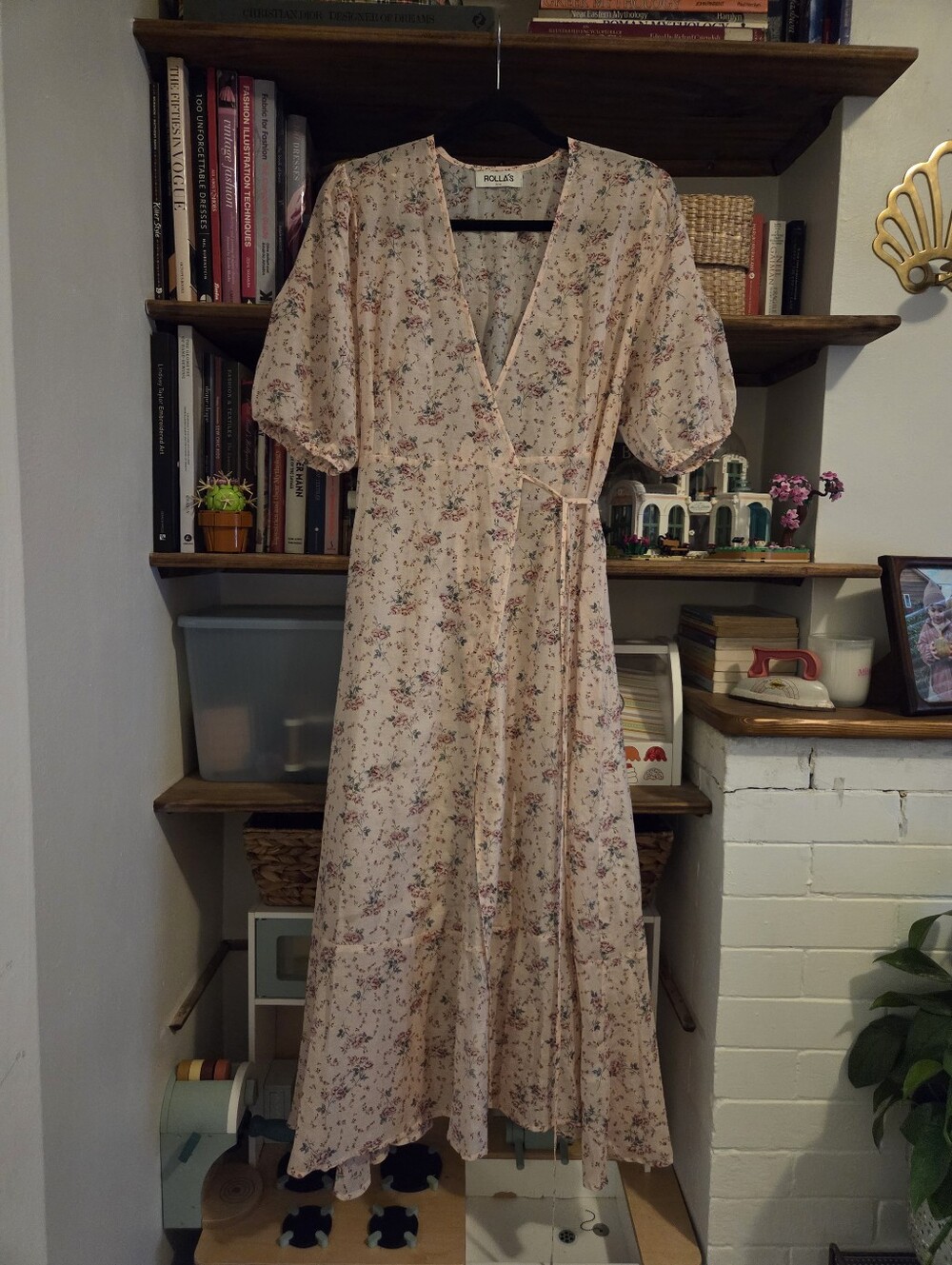 ROLLA'S Pale Pink Floral Maxi Wrap Dress